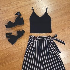 Wide Leg Cinch Top Pants